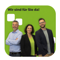 Team von impacx Kleve – Mitarbeiter im Kundenservice stehen für Beratung und Support bereit