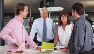 Call-Center Leitung Innenansicht